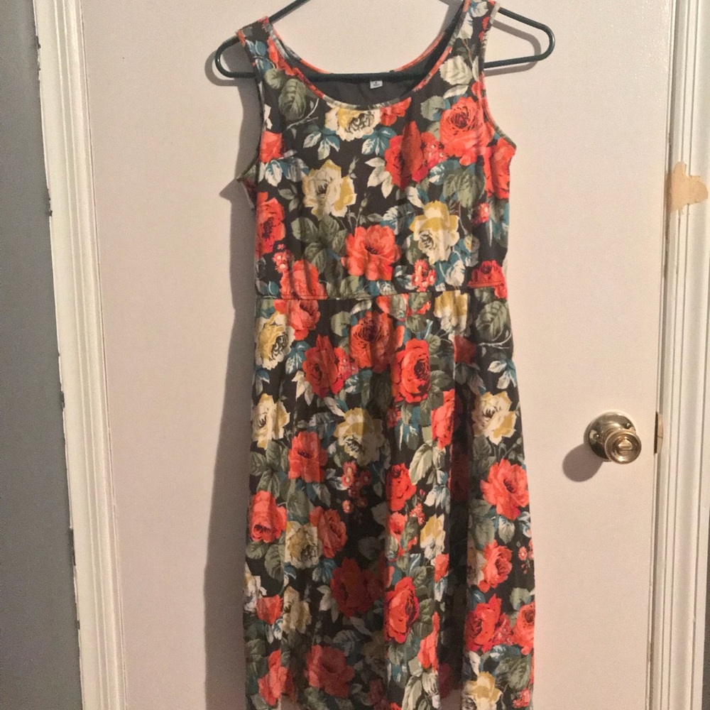 Built in bra floral dress